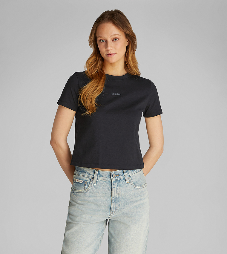 Logo Badge Short Sleeves Baby T-Shirt
