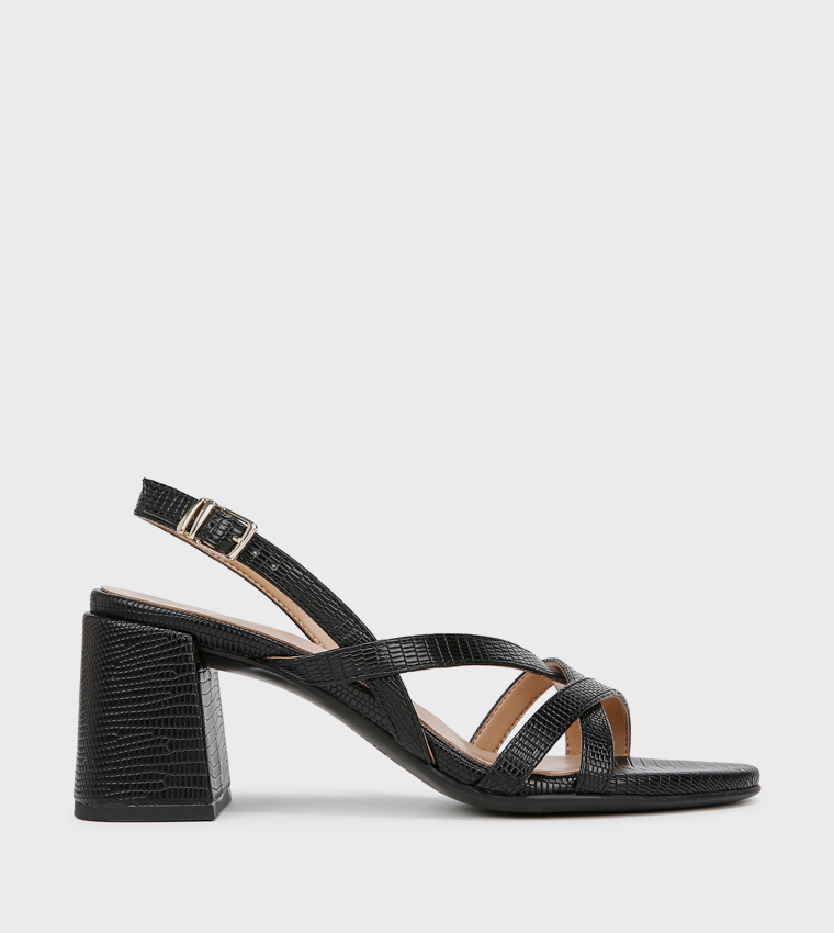 صندل ناديمي بكعب مع حزام خلفي