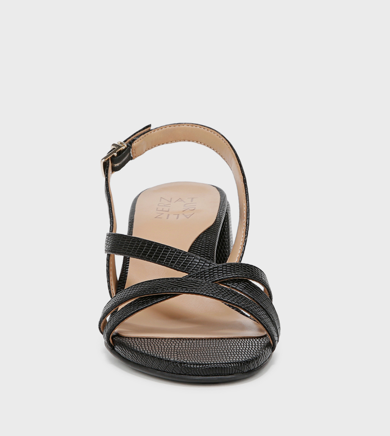 صندل ناديمي بكعب مع حزام خلفي