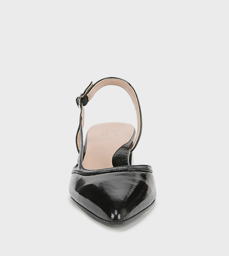 MILA Pointed Toe Block Heel Pumps