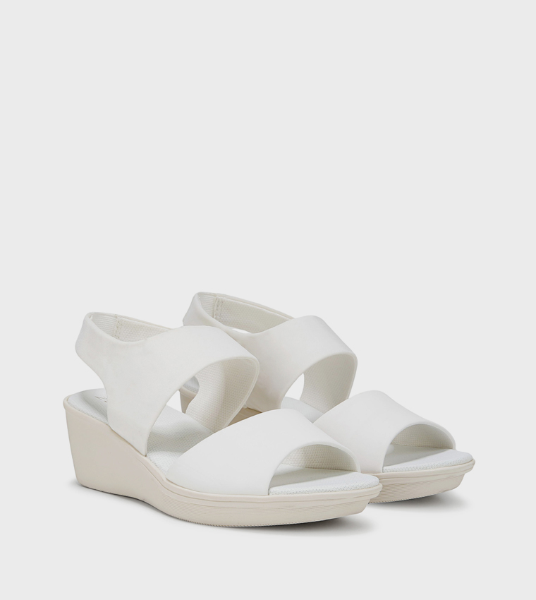 REY Peep Toe Wedge Sandals