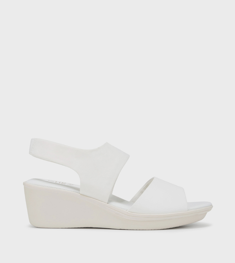 REY Peep Toe Wedge Sandals