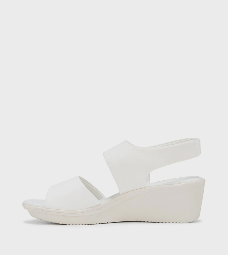 REY Peep Toe Wedge Sandals