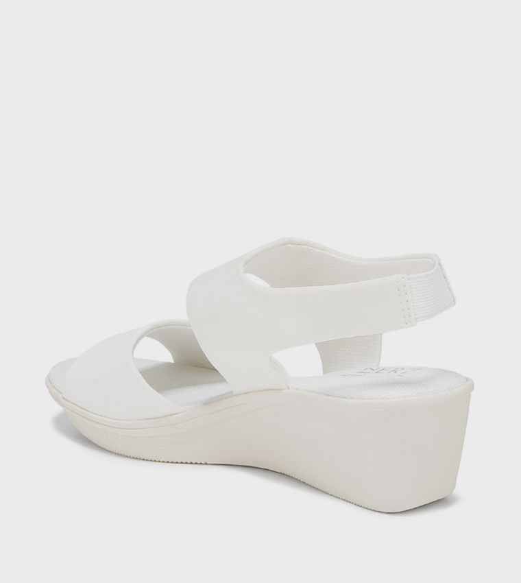 REY Peep Toe Wedge Sandals