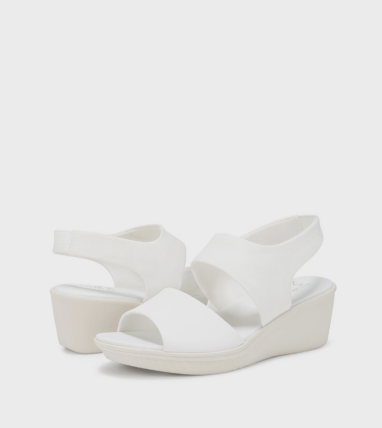 REY Peep Toe Wedge Sandals