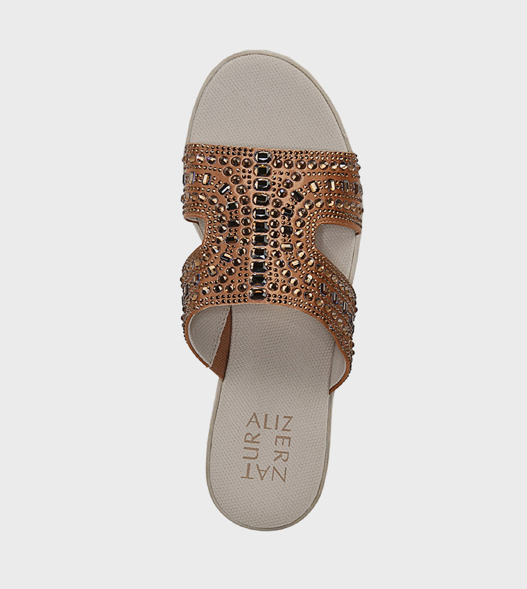 ROMIA Embellished Wedge Sandals