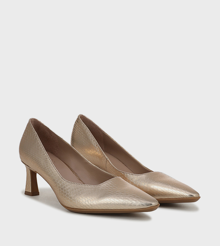 TYLAN Textured Pointed Toe Pumps
