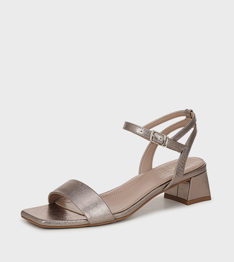 HANAAW Ankle Strap Block Heel Sandals