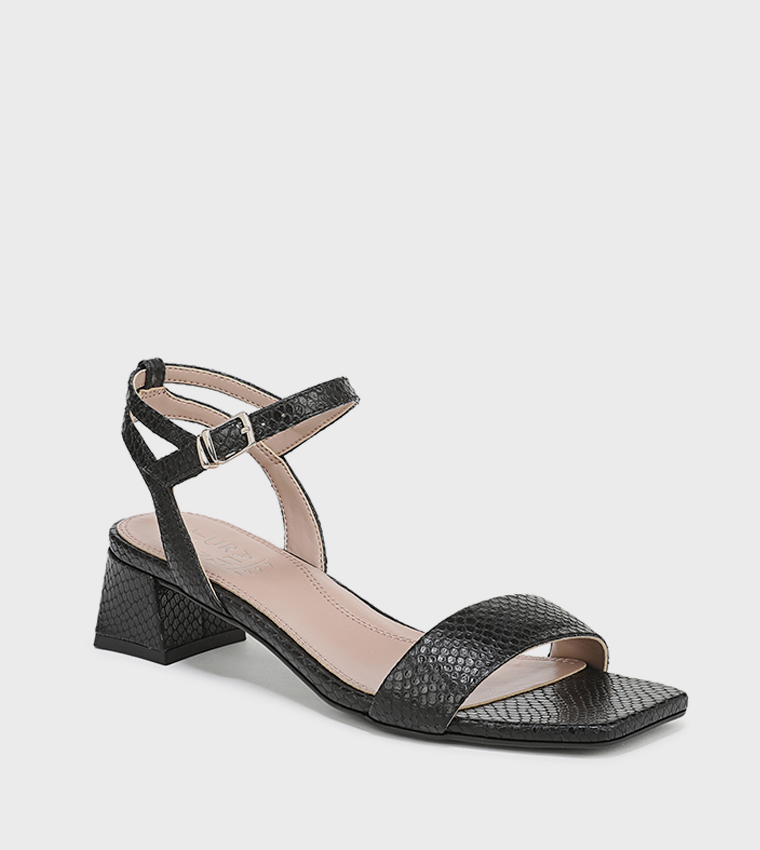 HANAAW Ankle Strap Block Heel Sandals
