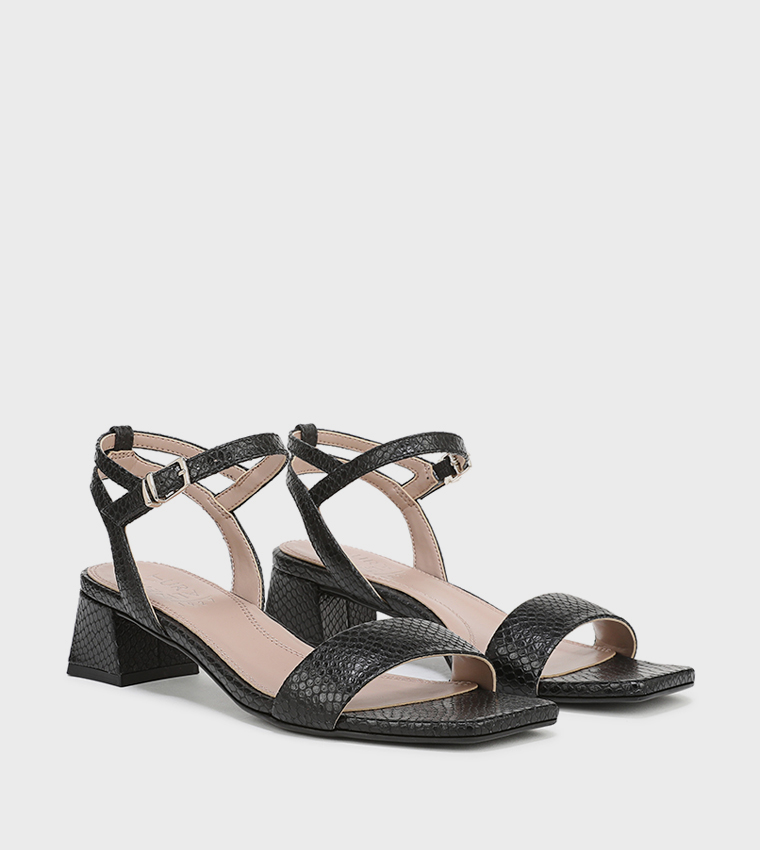 HANAAW Ankle Strap Block Heel Sandals