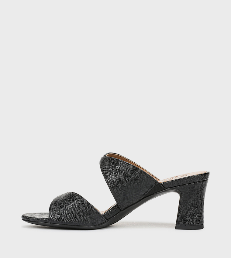 NESSA Textured Block Heel Sandals