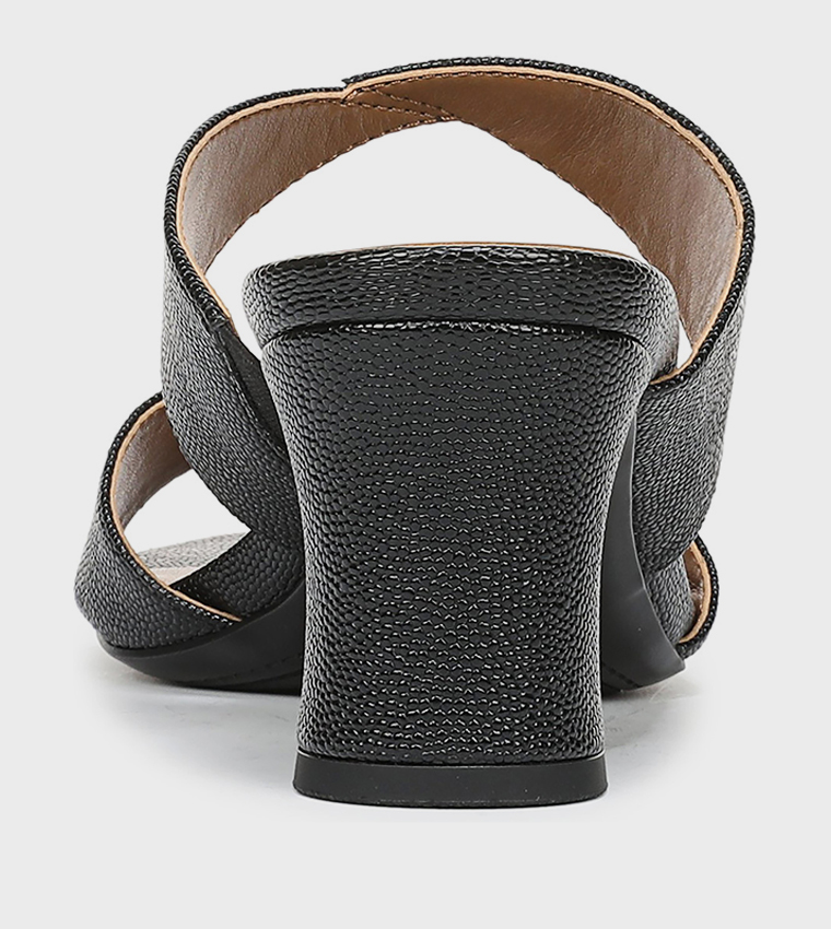 NESSA Textured Block Heel Sandals