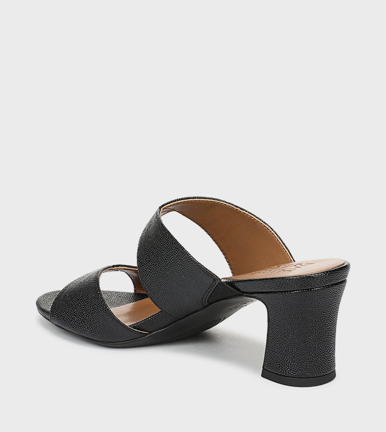 NESSA Textured Block Heel Sandals