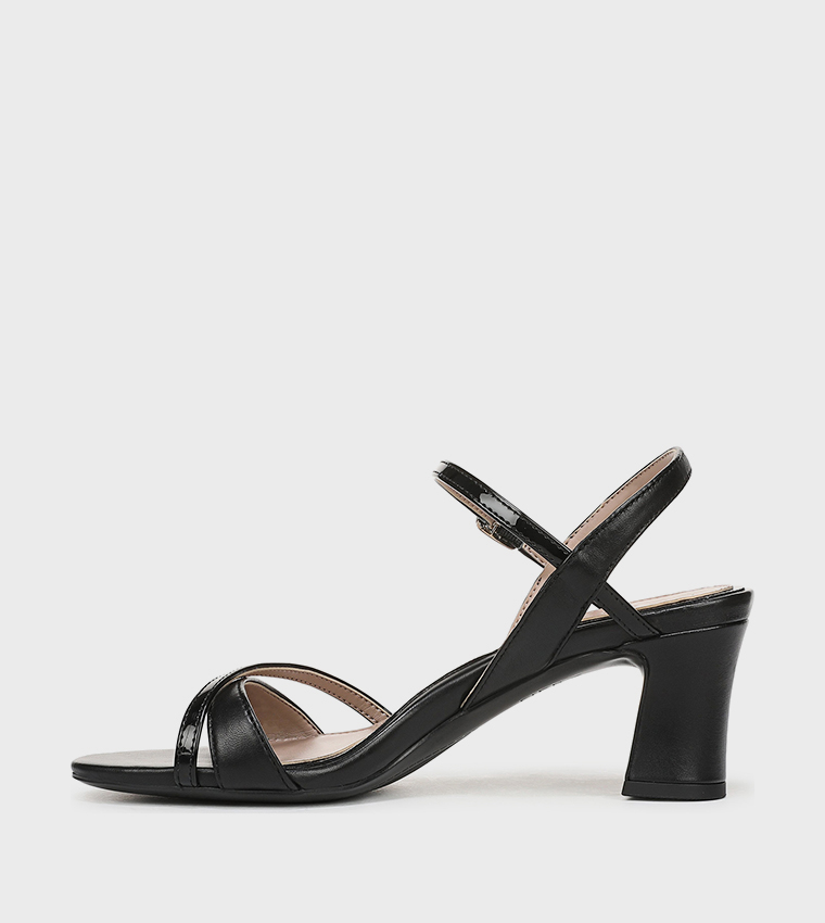 NATREY Crossover Strap Ankle Loop Heeled Sandals