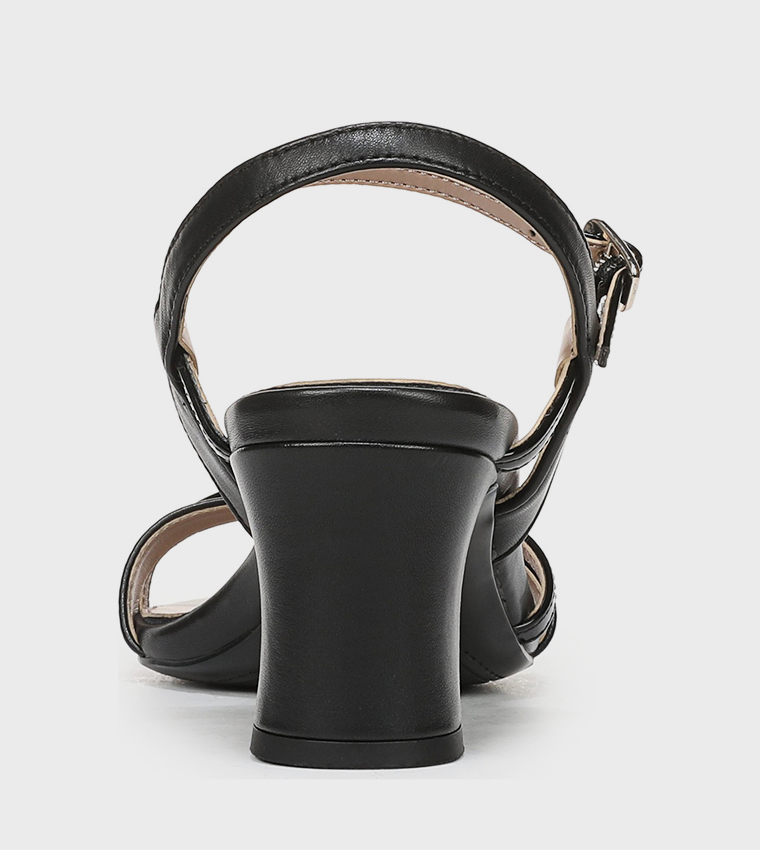 NATREY Crossover Strap Ankle Loop Heeled Sandals