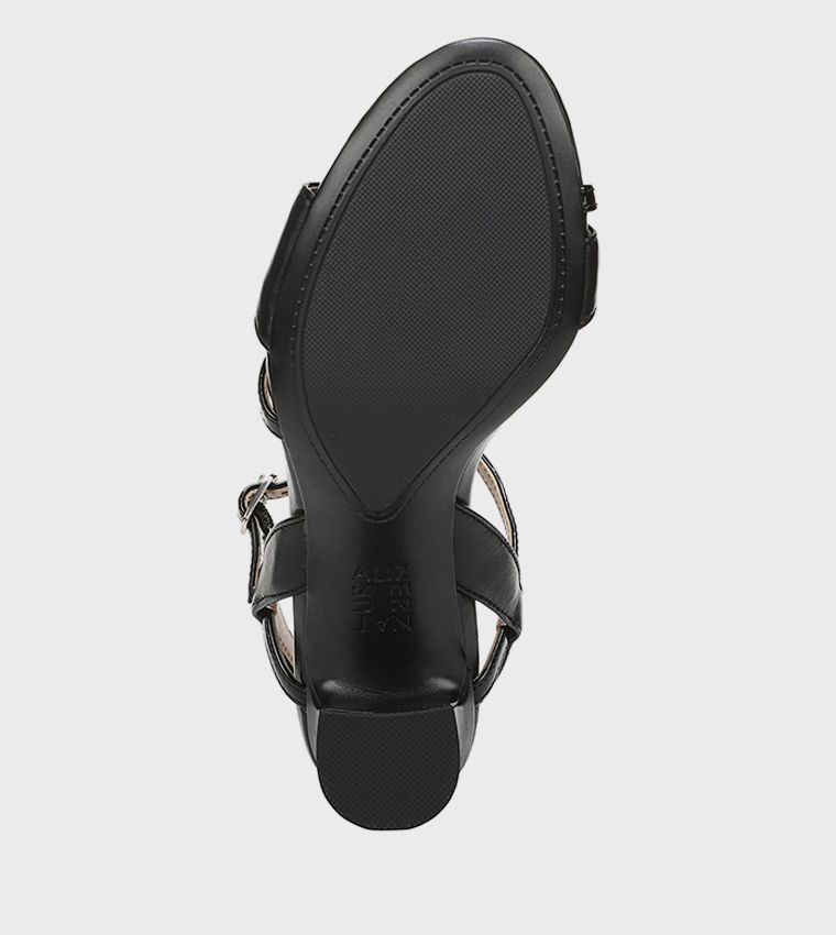 NATREY Crossover Strap Ankle Loop Heeled Sandals