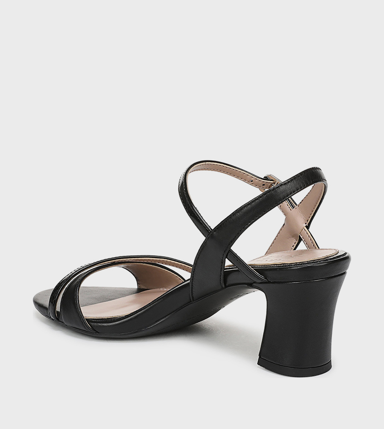 NATREY Crossover Strap Ankle Loop Heeled Sandals