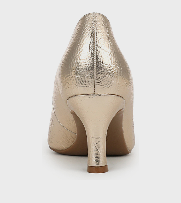 حذاء كعب بنقشة 