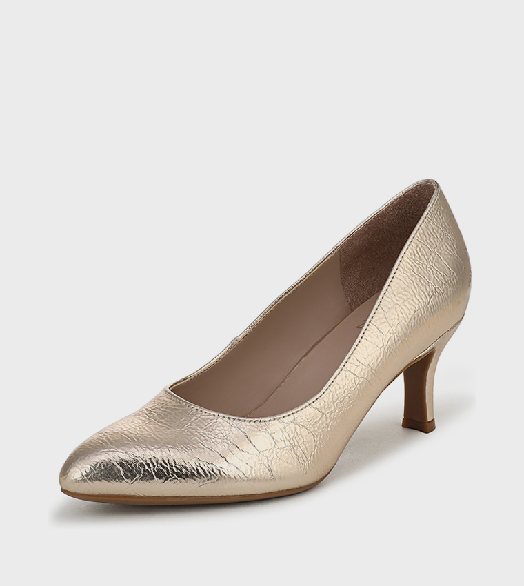 حذاء كعب بنقشة 