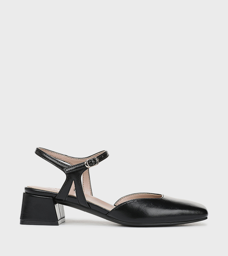 HATTIE Square Toe Block Heel Pumps