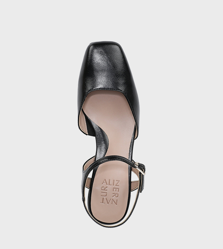 HATTIE Square Toe Block Heel Pumps