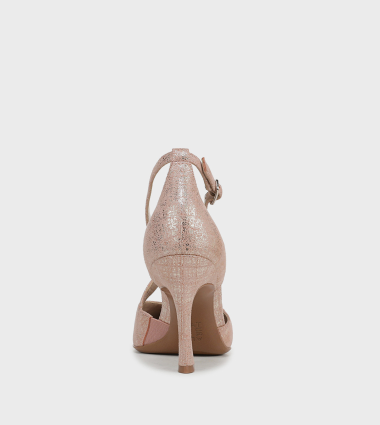 NAANGELINA Textured Pointed Toe Pumps