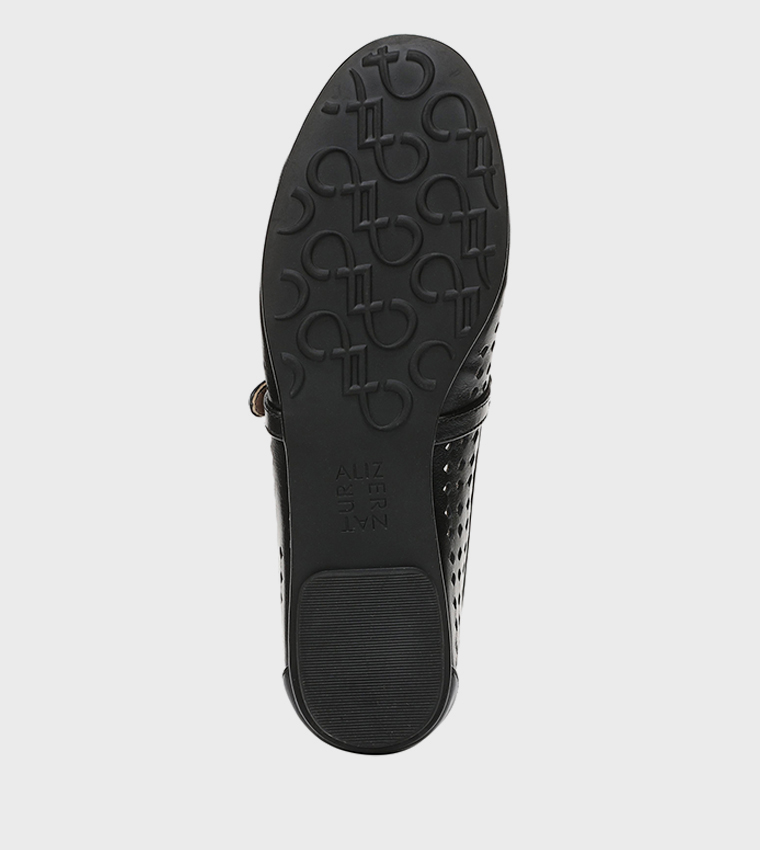 NAARIA-PERF Laser Cut Round Toe Mary Jane Shoes