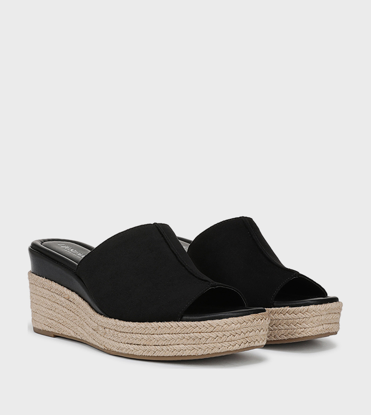 NAHAUTESS Peep Toe Espadrille Wedges