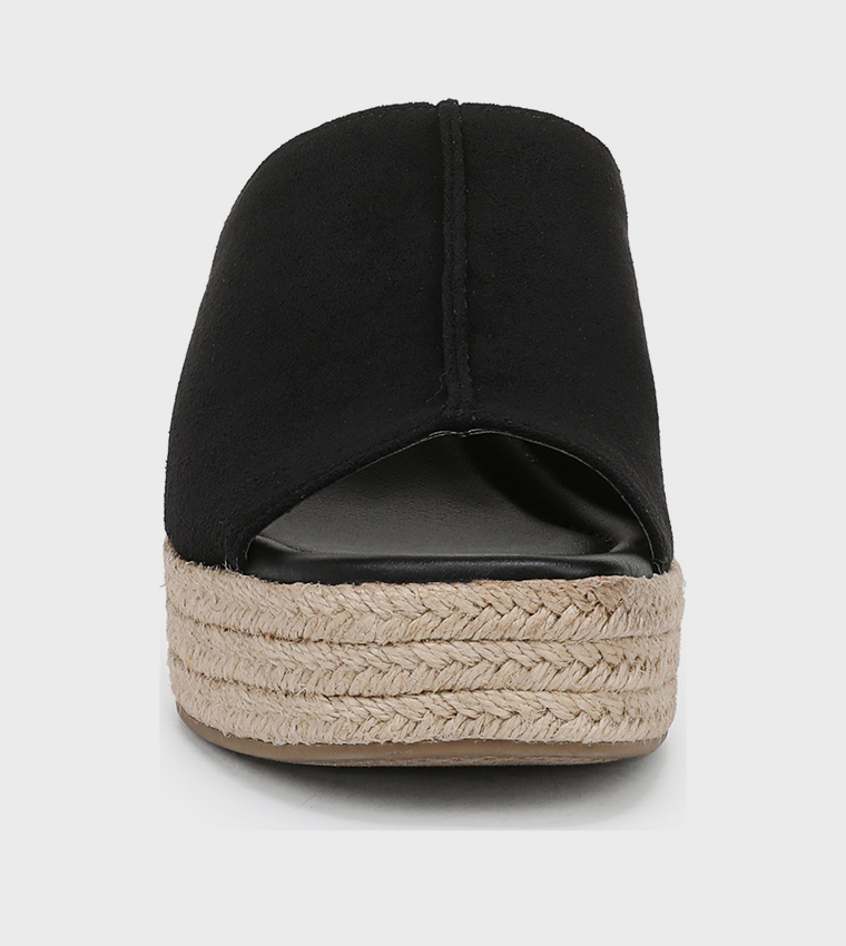 NAHAUTESS Peep Toe Espadrille Wedges