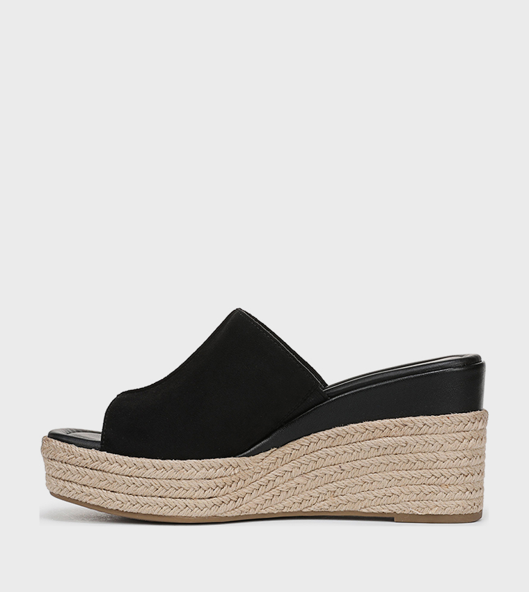 NAHAUTESS Peep Toe Espadrille Wedges