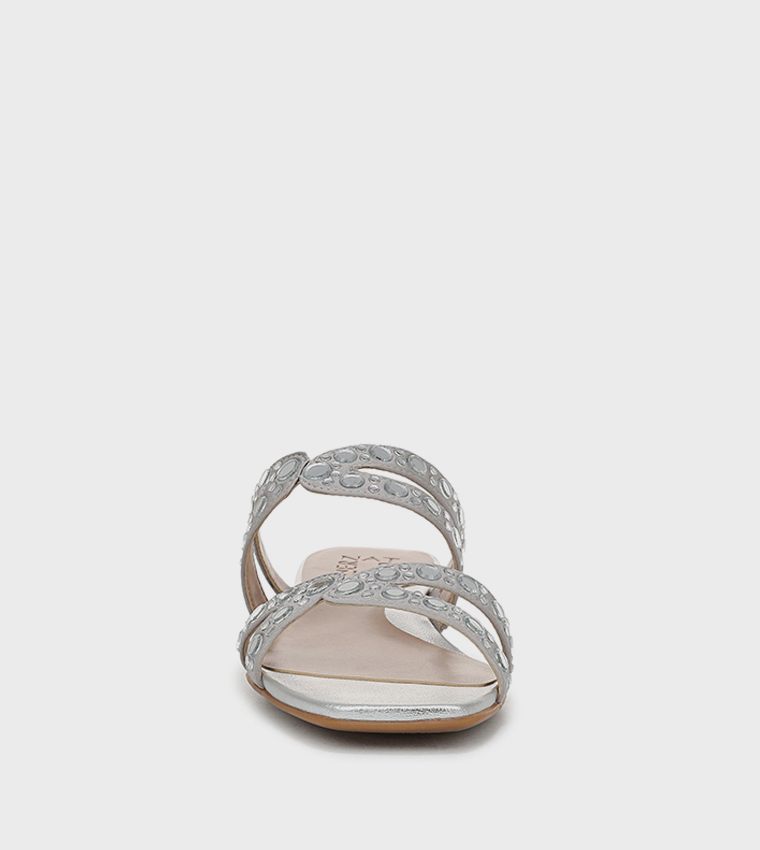 FRIDAY Embellished Low Heel Sandals