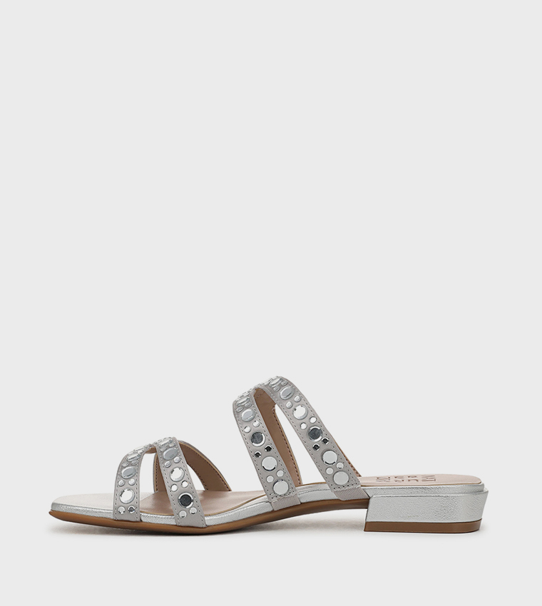 FRIDAY Embellished Low Heel Sandals