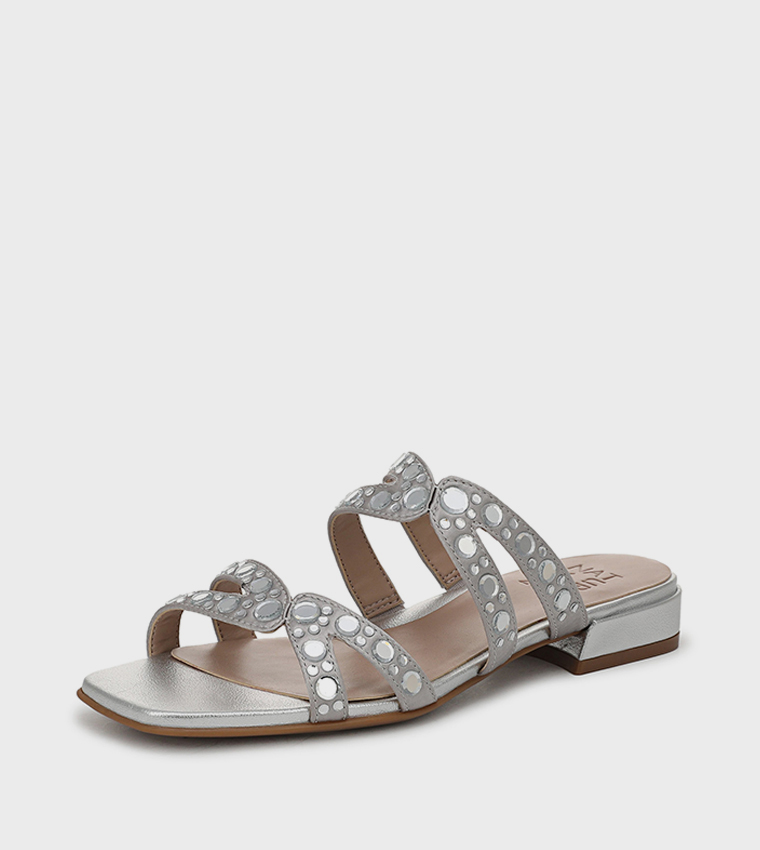 FRIDAY Embellished Low Heel Sandals