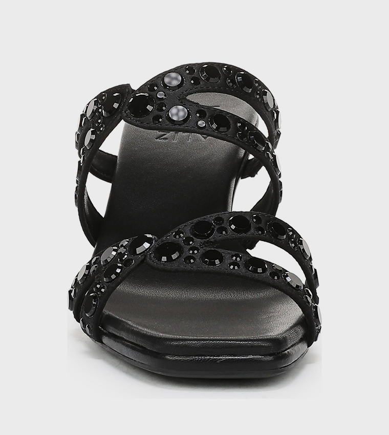 NAKIMI Embellished Open Toe Heeled Sandals