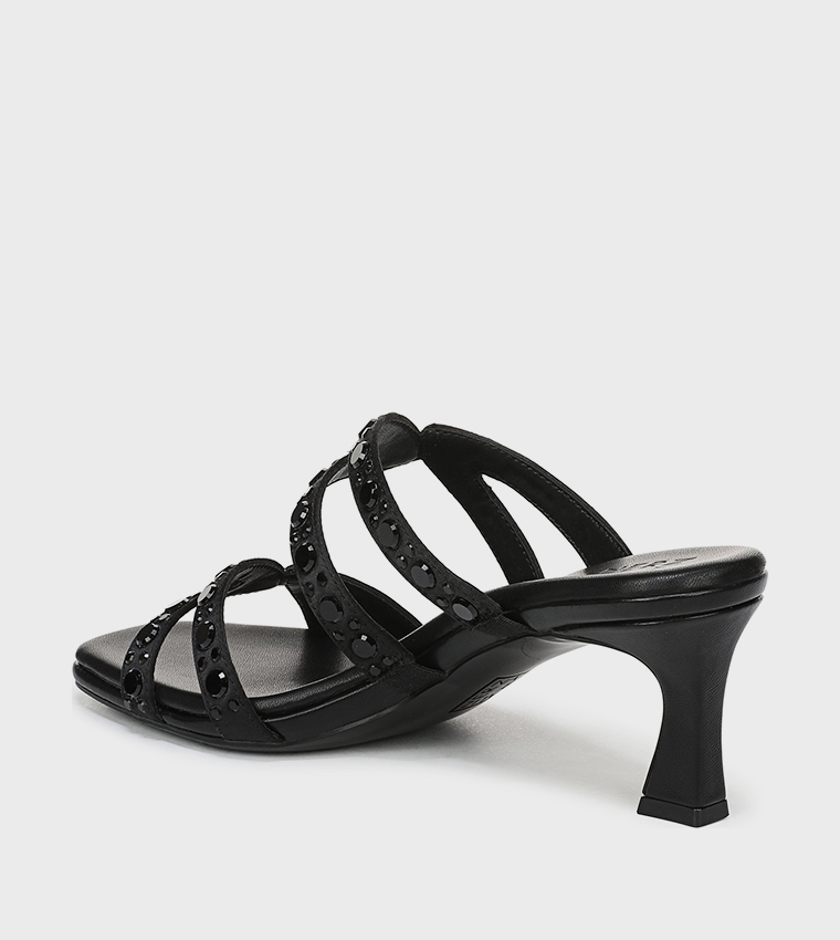 NAKIMI Embellished Open Toe Heeled Sandals