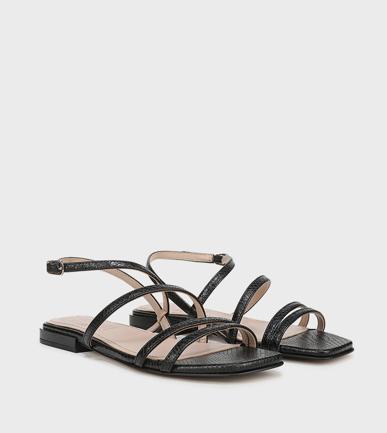 ناتشيراليزر  الصنادل المسطحة - أسود Flat Sandals