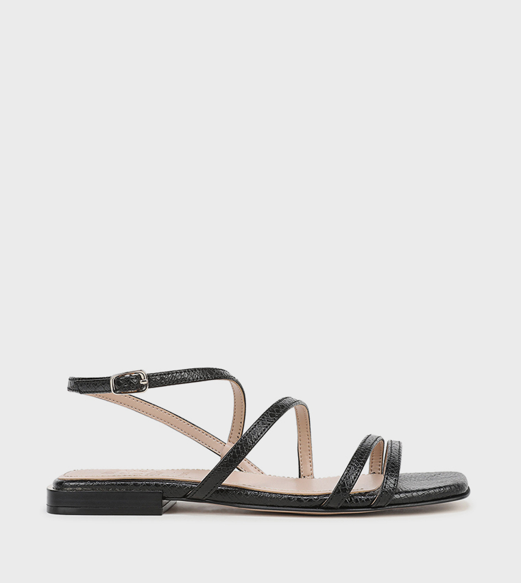 ناتشيراليزر  الصنادل المسطحة - أسود Flat Sandals