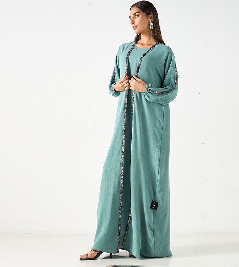 اتش ام  عباية - أزرق Abayas