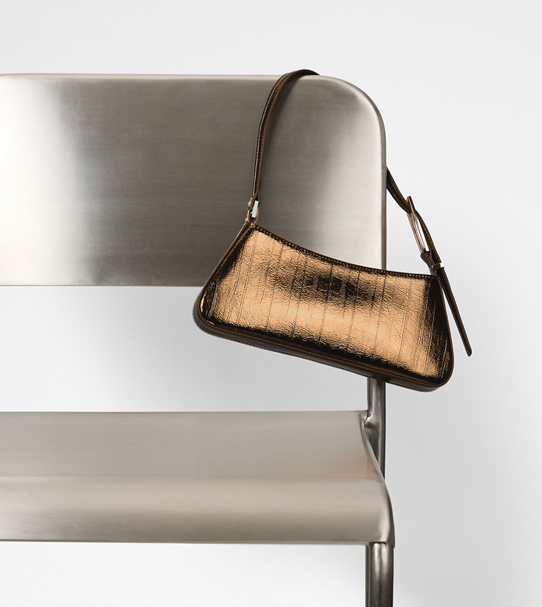 JABELLE Metallic Zip Shoulder Bag