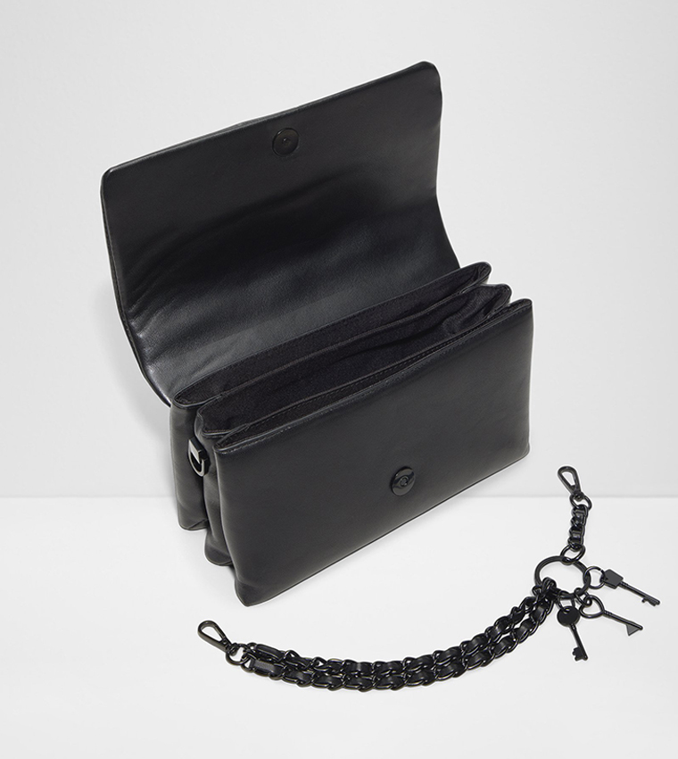 JACKIE Textured Flap Crossbody Bag