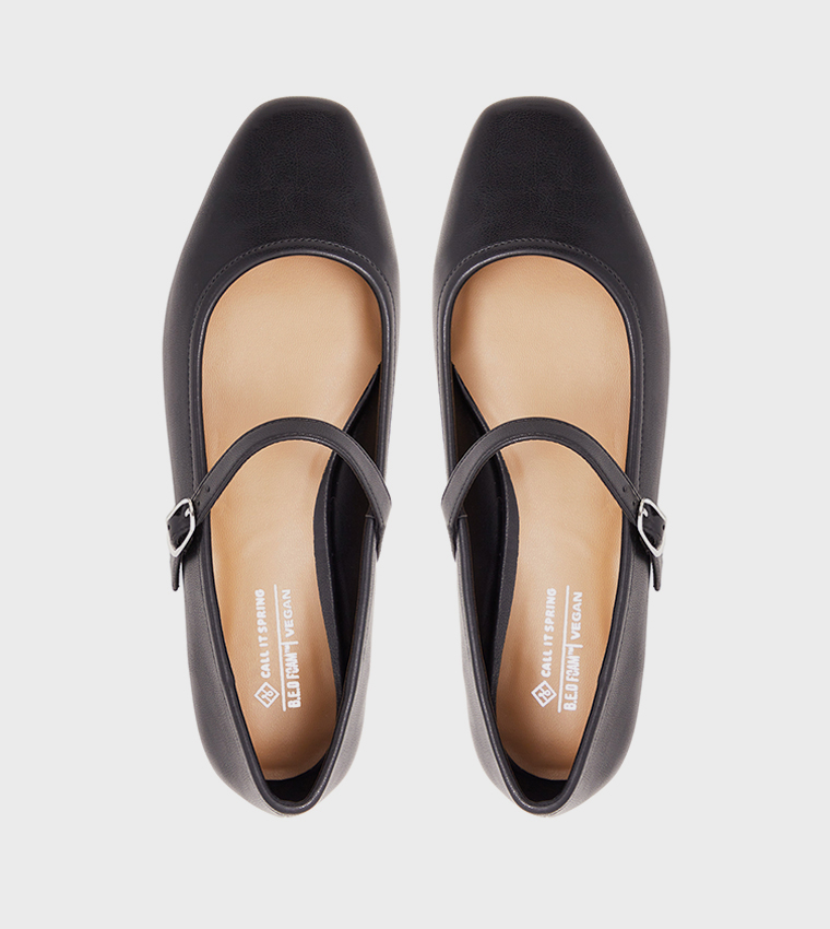 JANEYY Textured Mary Jane Shoes