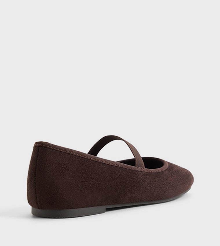JONNIE Textured Square Toe Mary Jane Shoes