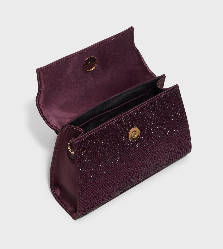 JOSYE Embellished Flap Top Handle Bag