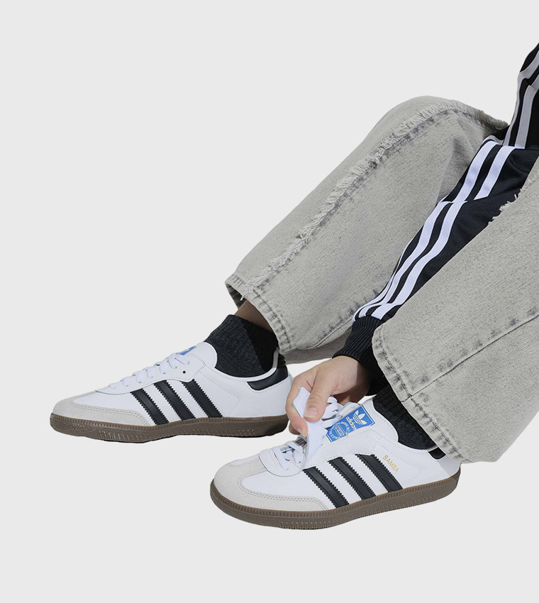 SAMBA OG CF EL C Stripe Detail Lace-Up Sneakers
