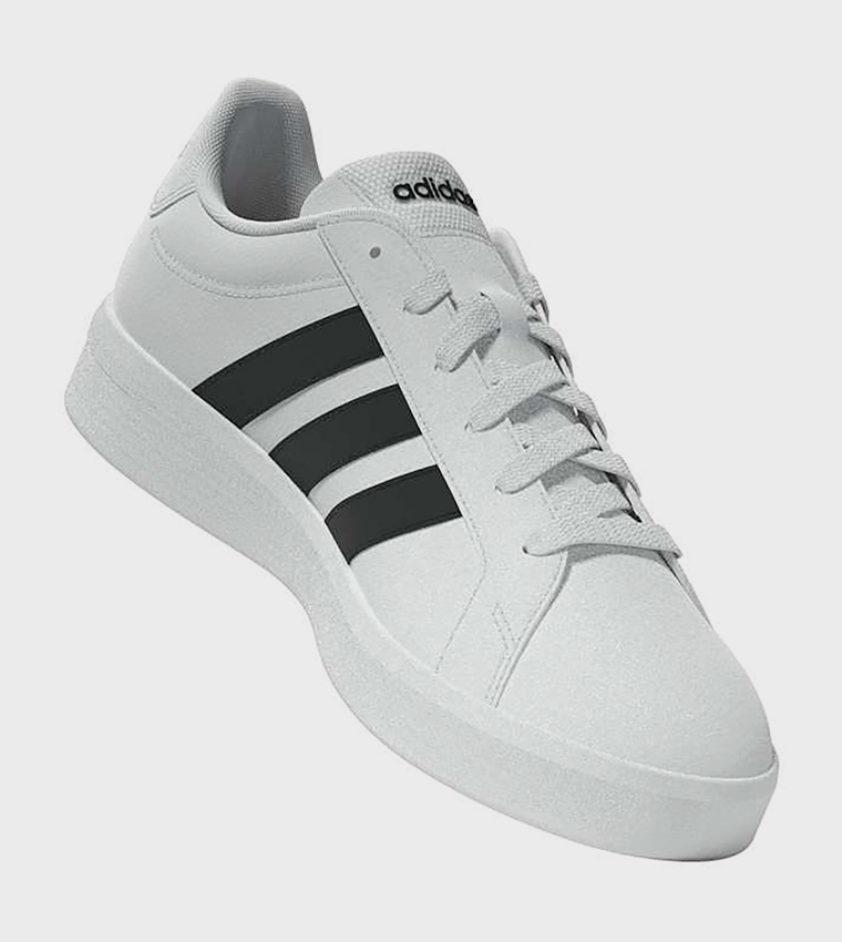 GRAND COURT BASE 3.0 Stripe Detail Lace-Up Sneakers