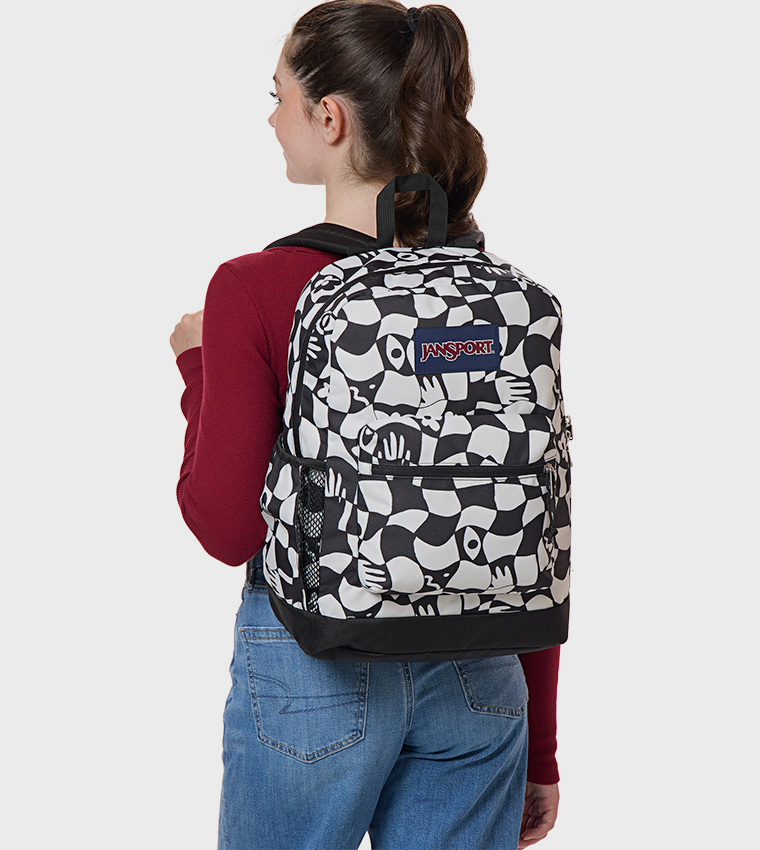CROSS TOWN Printed Logo Label Backpack