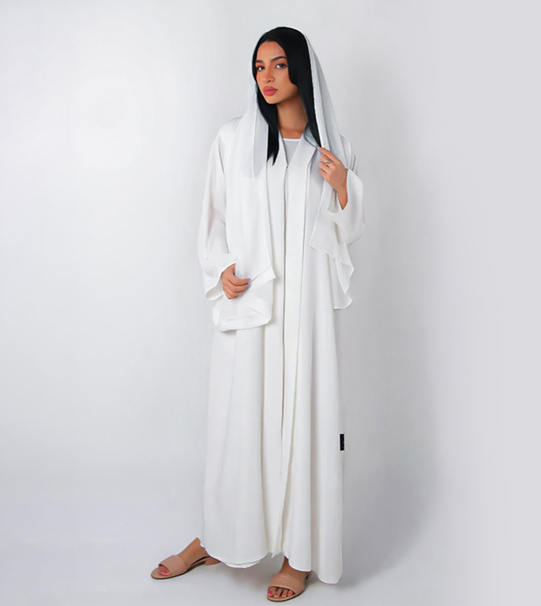 جميلة للعبايات  عباية - أبيض Abayas