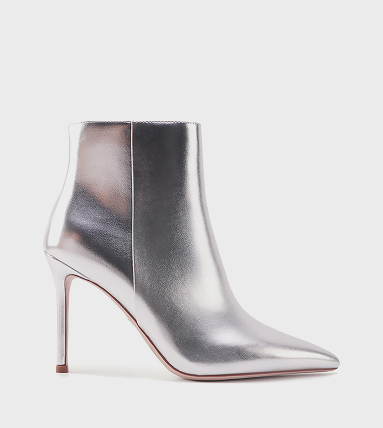 JULES Metallic Pointed Toe Ankle Boots