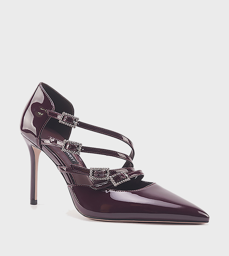 JULINT Buckle Detail Strappy Pumps