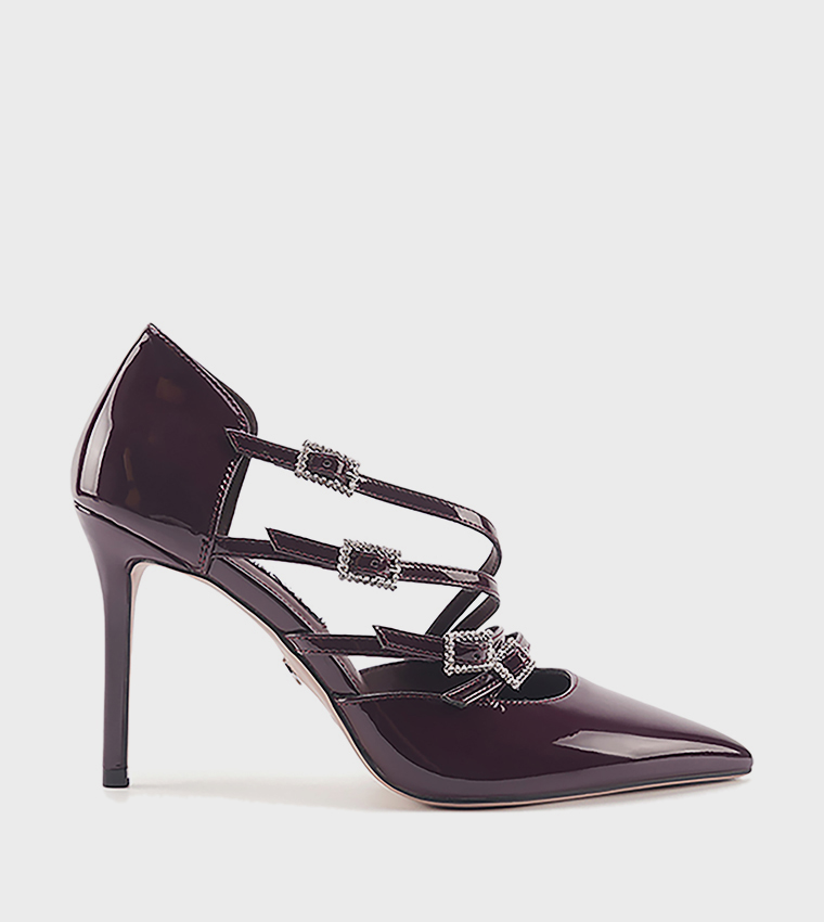 JULINT Buckle Detail Strappy Pumps
